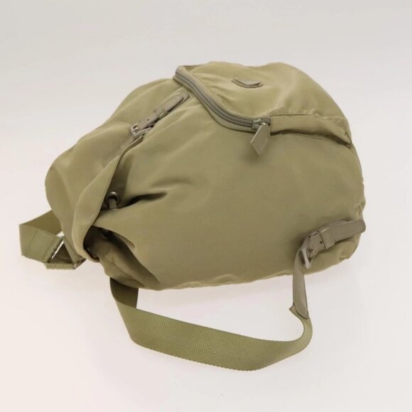 PRADA Backpack Nylon Khaki Silver Auth bs27513 main image 10